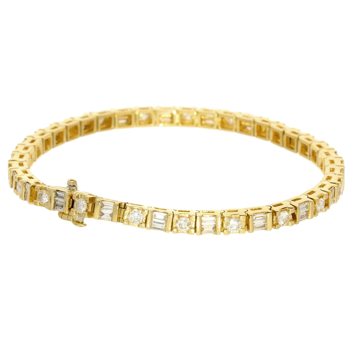 18ct Yellow Gold 3.25ct Diamond Bracelet