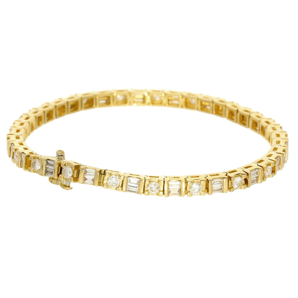 18ct Yellow Gold 3.25ct Diamond Bracelet