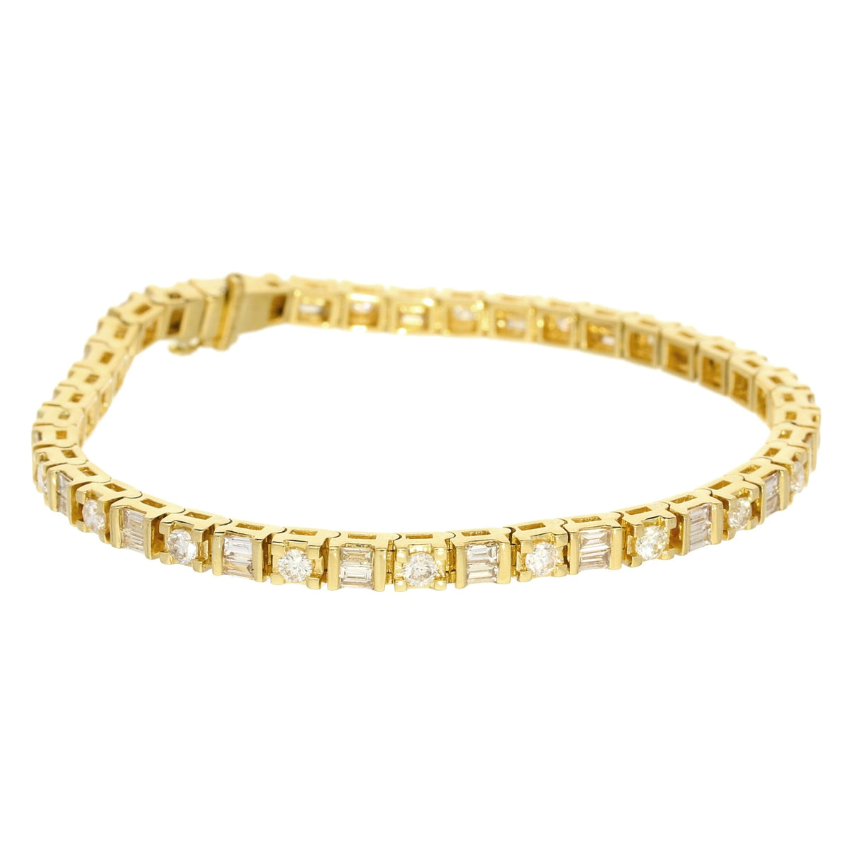 18ct Yellow Gold 3.25ct Diamond Bracelet