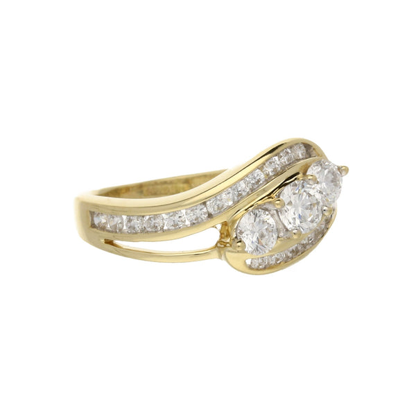 18ct Yellow Gold 1.00ct Diamond 3 Stone Ring