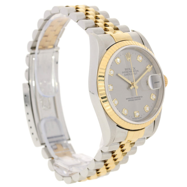 Datejust 16233 - Gents Watch - Silver Diamond Dial - 2003