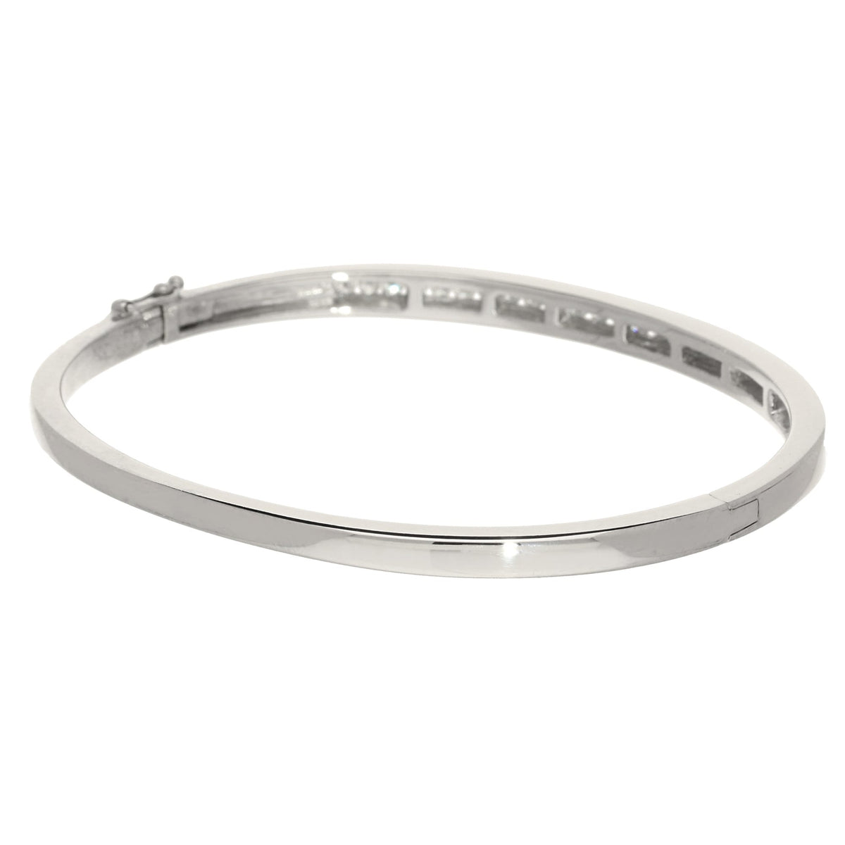 18ct White Gold 1.00ct Diamond Bangle