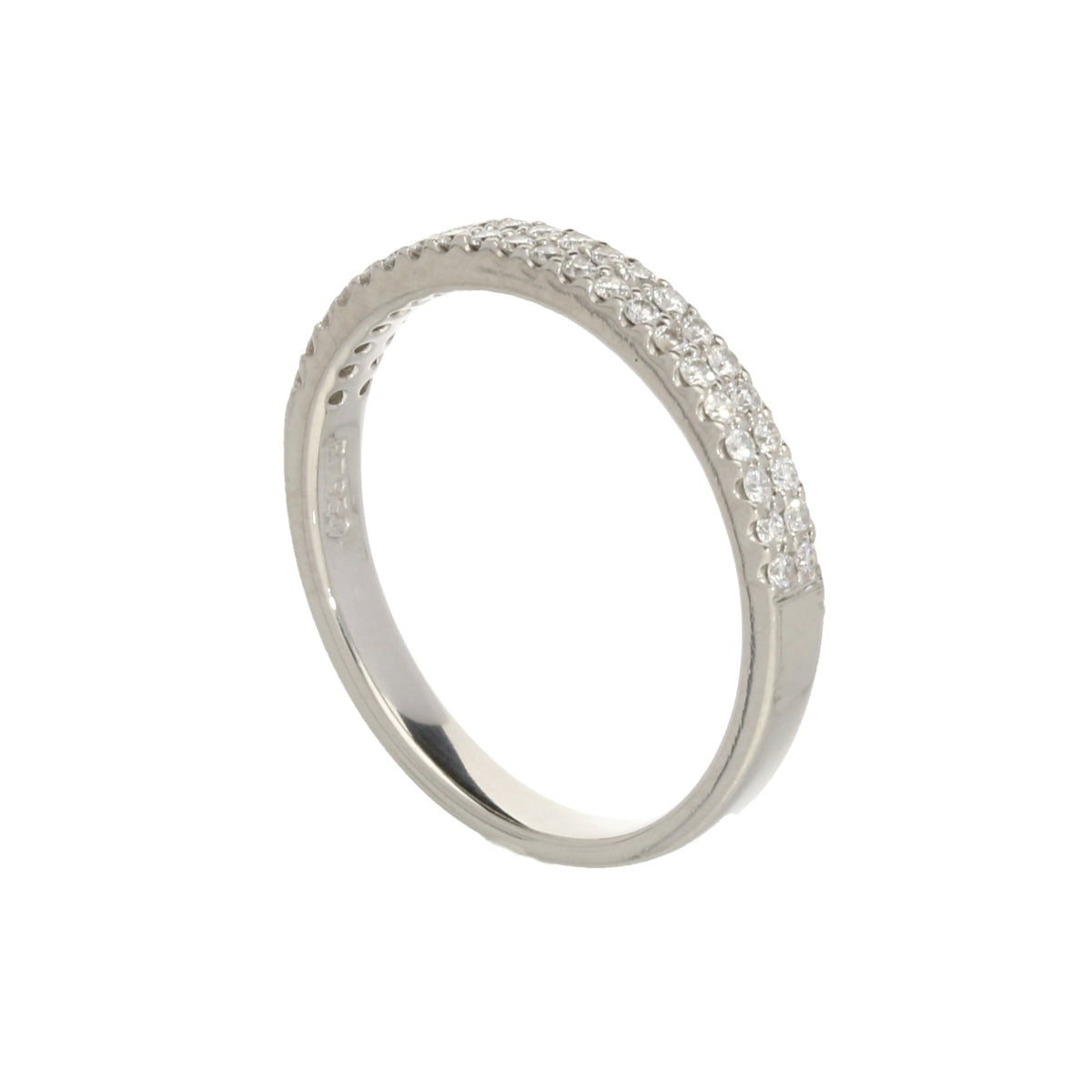 Platinum 0.25ct Diamond Half Eternity Ring