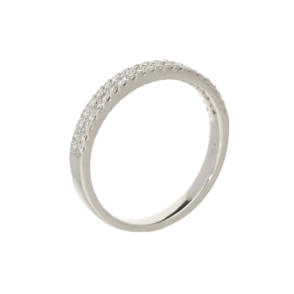 Platinum 0.25ct Diamond Half Eternity Ring