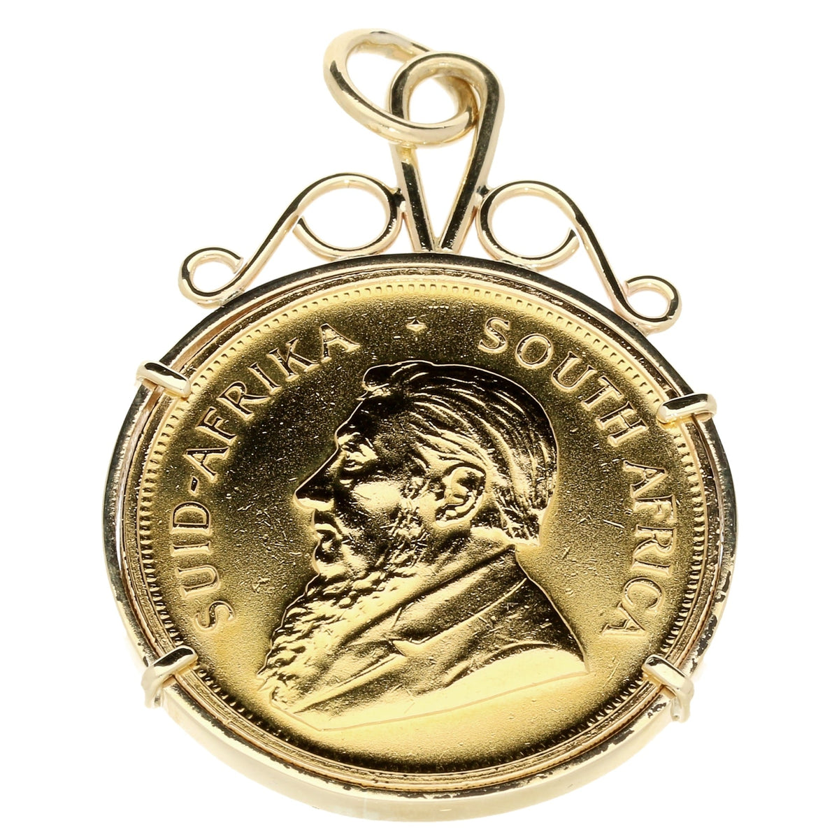 Full Krugerrand 22ct Yellow Gold Pendant