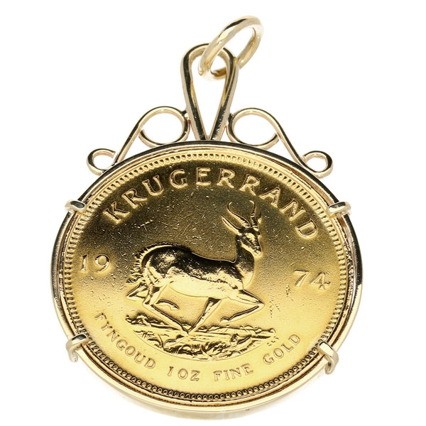 Full Krugerrand 22ct Yellow Gold Pendant