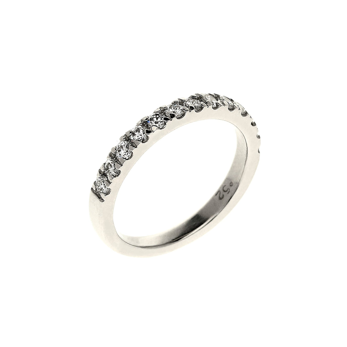 Ladies Platinum Diamond Half Eternity Ring - Size N½ - 0.52ct