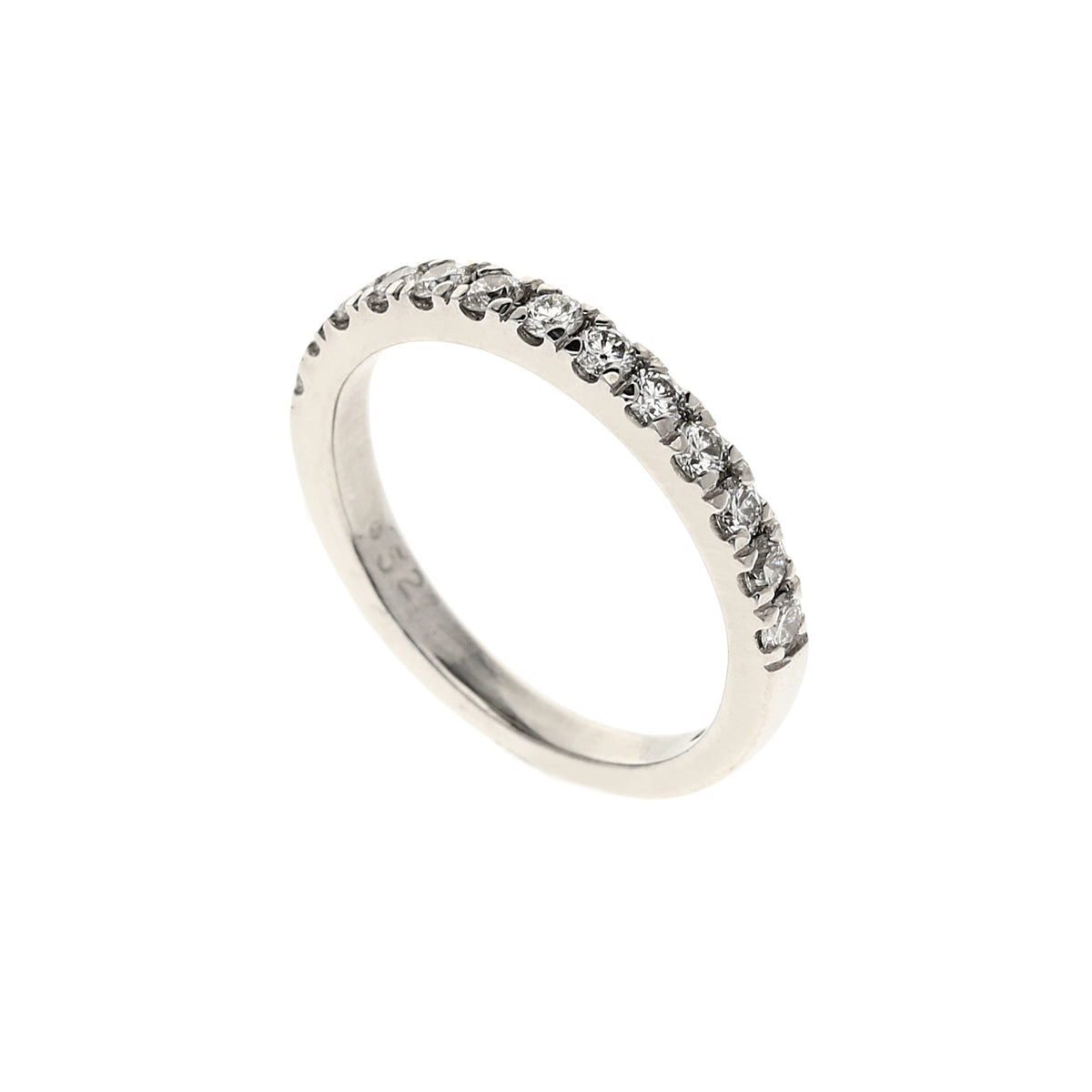18ct White Gold 0.52ct Diamond Half Eternity Ring