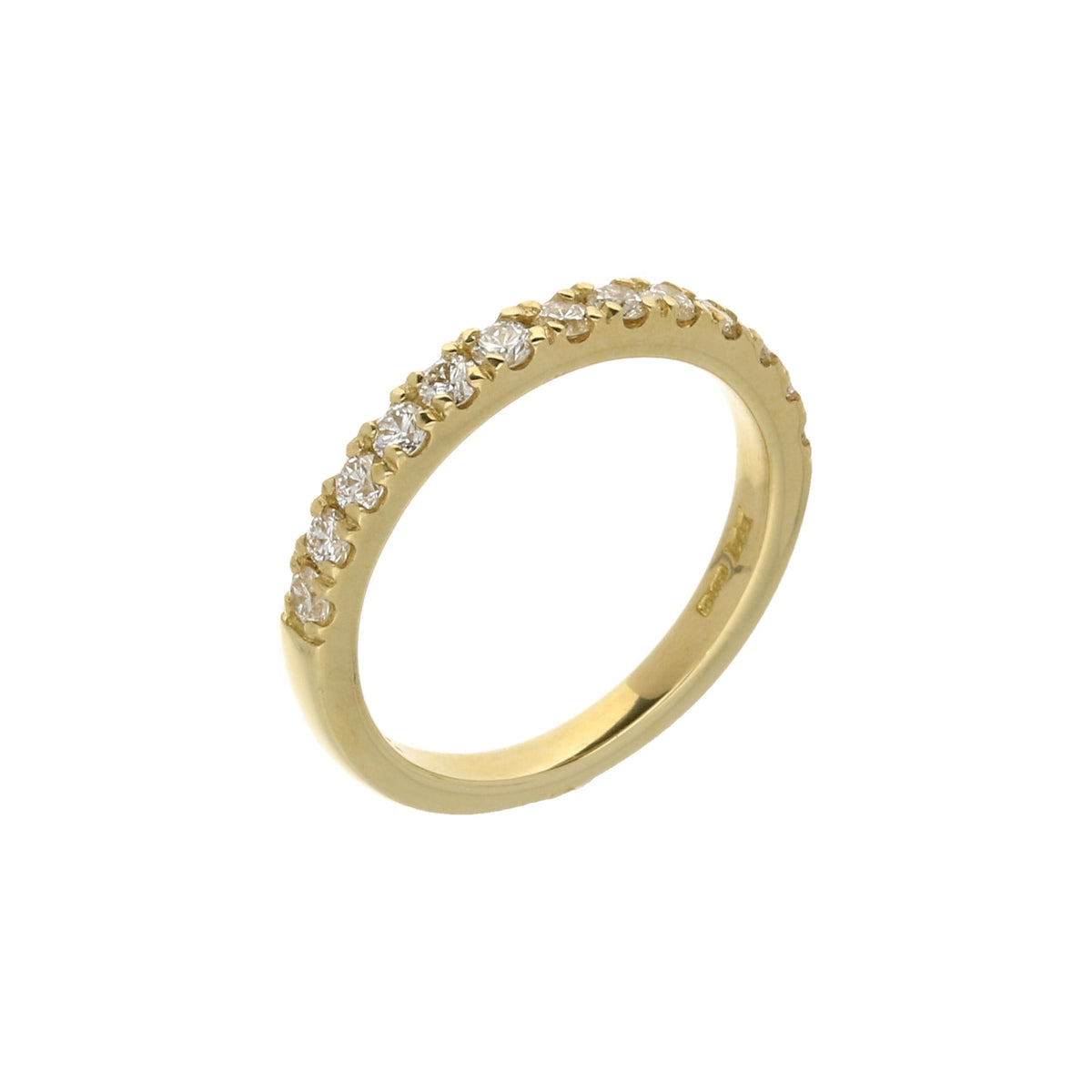 18ct Yellow Gold 0.52ct Diamond Half Eternity Ring