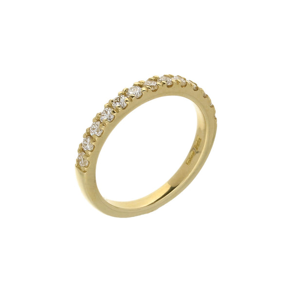 18ct Yellow Gold 0.52ct Diamond Half Eternity Ring