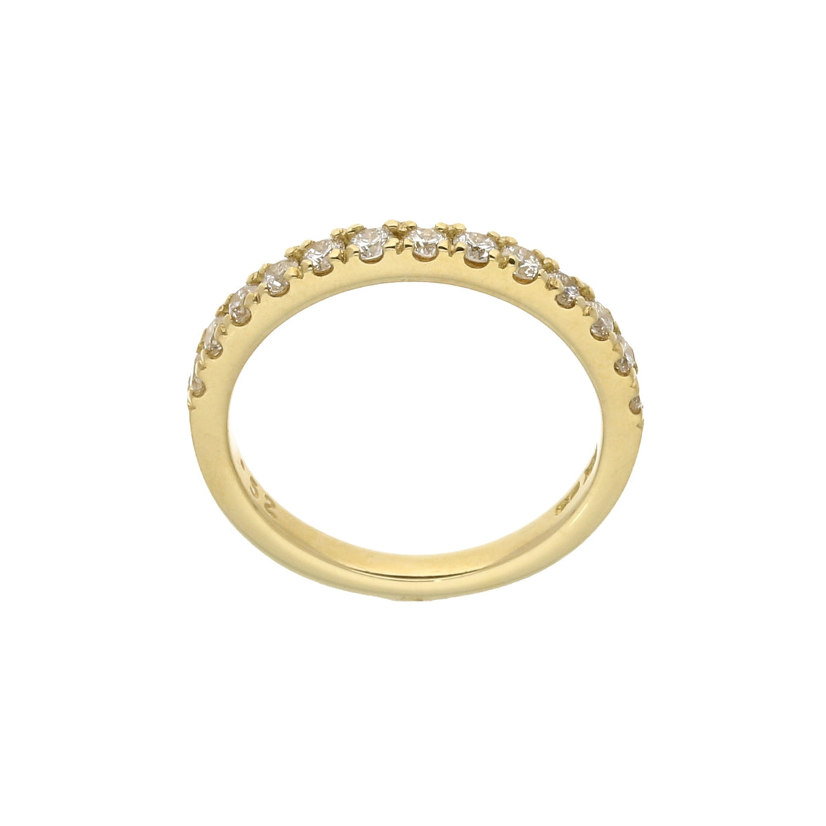 18ct Yellow Gold 0.52ct Diamond Half Eternity Ring