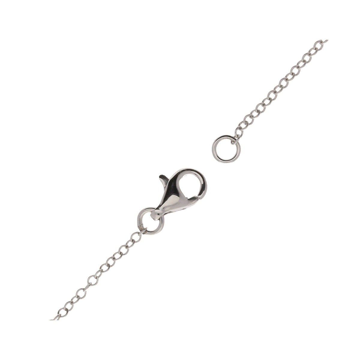 18ct White Gold Diamond Pendant & Chain - 16" - 0.78ct