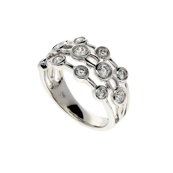 18ct White Gold 0.79ct Diamond Cluster Ring
