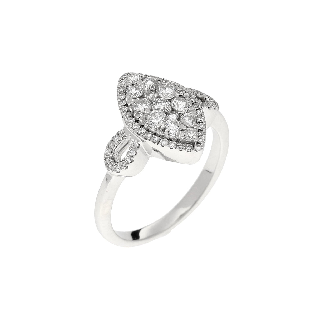 18ct White Gold 0.50ct Diamond Cluster Ring