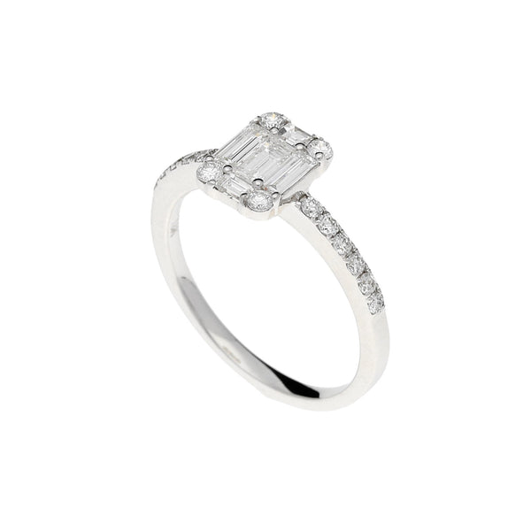 AGI Certified 18ct White Gold Diamond Ring - 0.80ct
