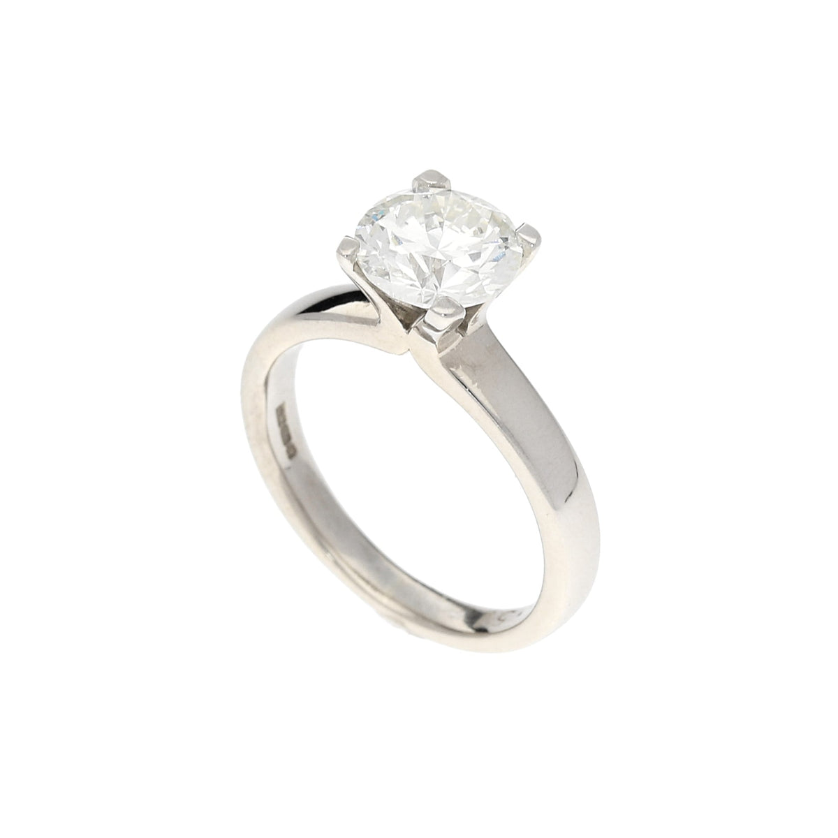 18ct White Gold Four Claw Engagement Ring - 1.51ct