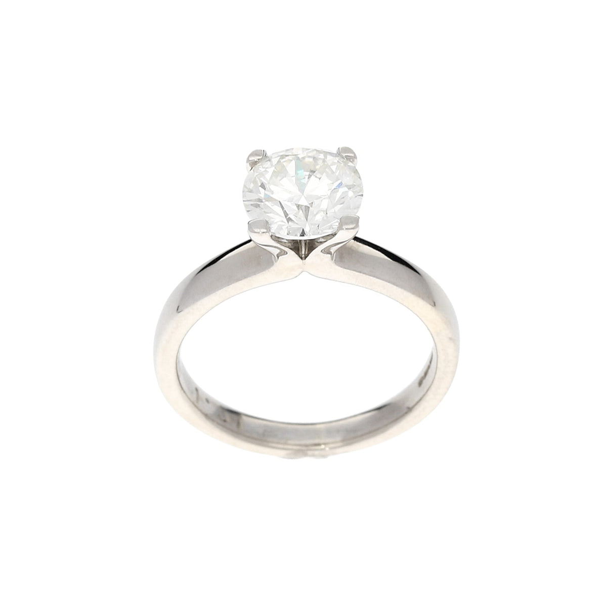 18ct White Gold Four Claw Engagement Ring - 1.51ct