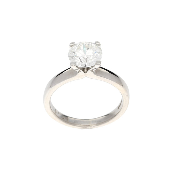 18ct White Gold Four Claw Engagement Ring - 1.51ct