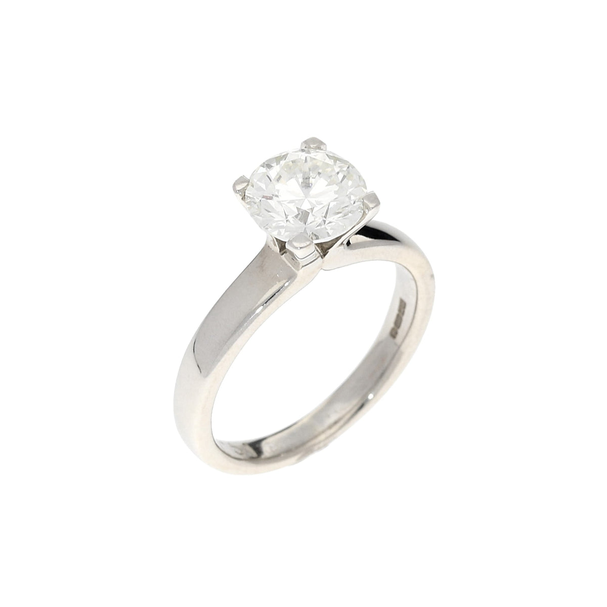 18ct White Gold Four Claw Engagement Ring - 1.51ct
