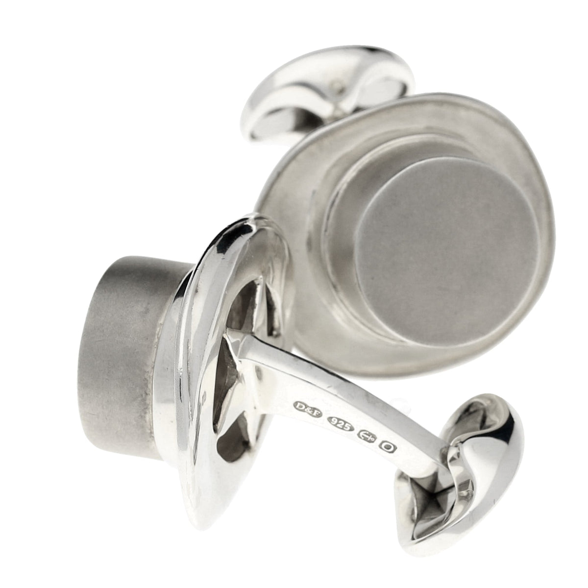 Silver Top Hat Cufflinks