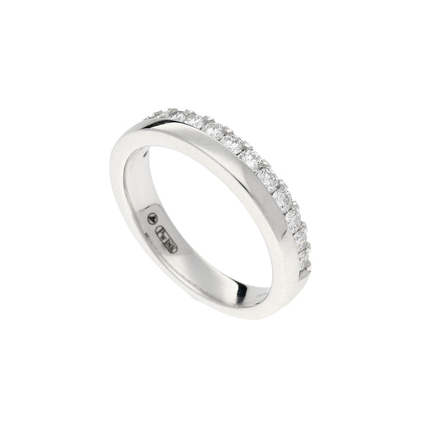 Canadian Certified 4mm 18ct White Gold Diamond Wedding Ring