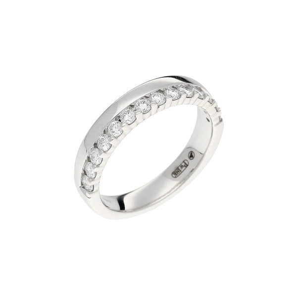 Canadian Certified 4mm 18ct White Gold Diamond Wedding Ring