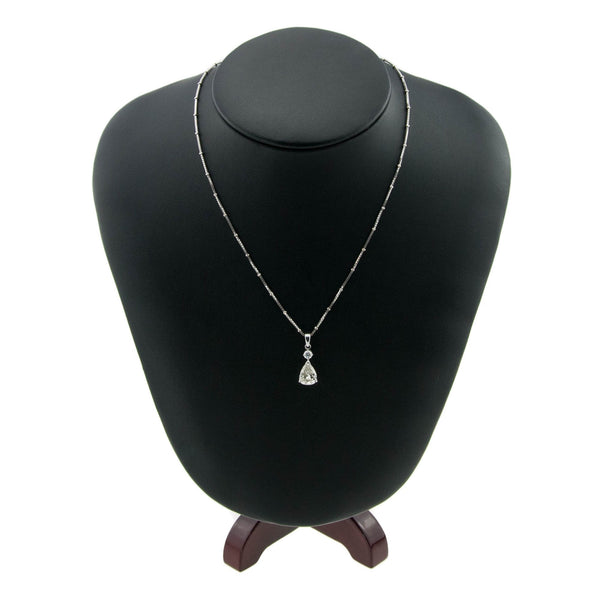18ct White Gold Diamond Pendant & Chain - 1.99ct