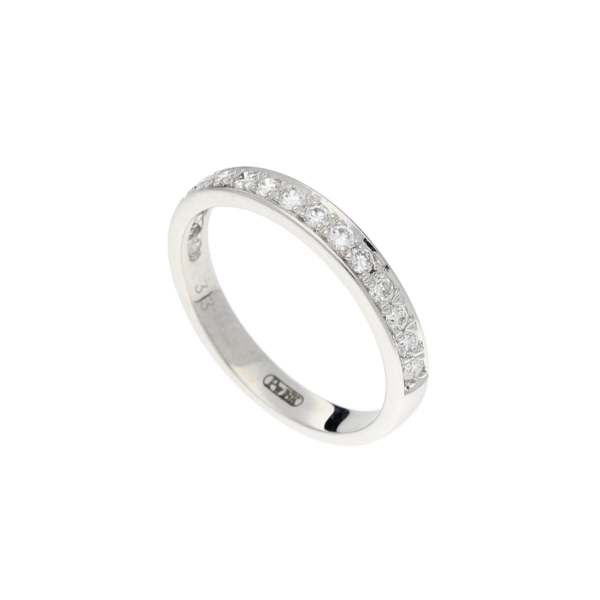 18ct White Canadian Gold Half Eternity Ring - 0.33ct