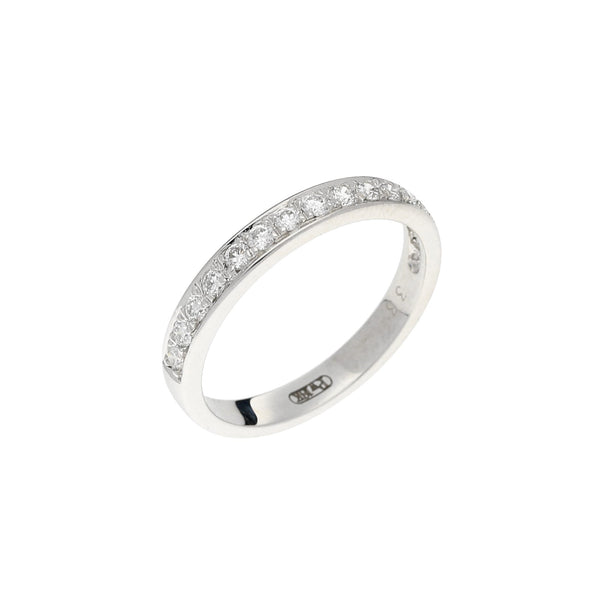 18ct White Canadian Gold Half Eternity Ring - 0.33ct