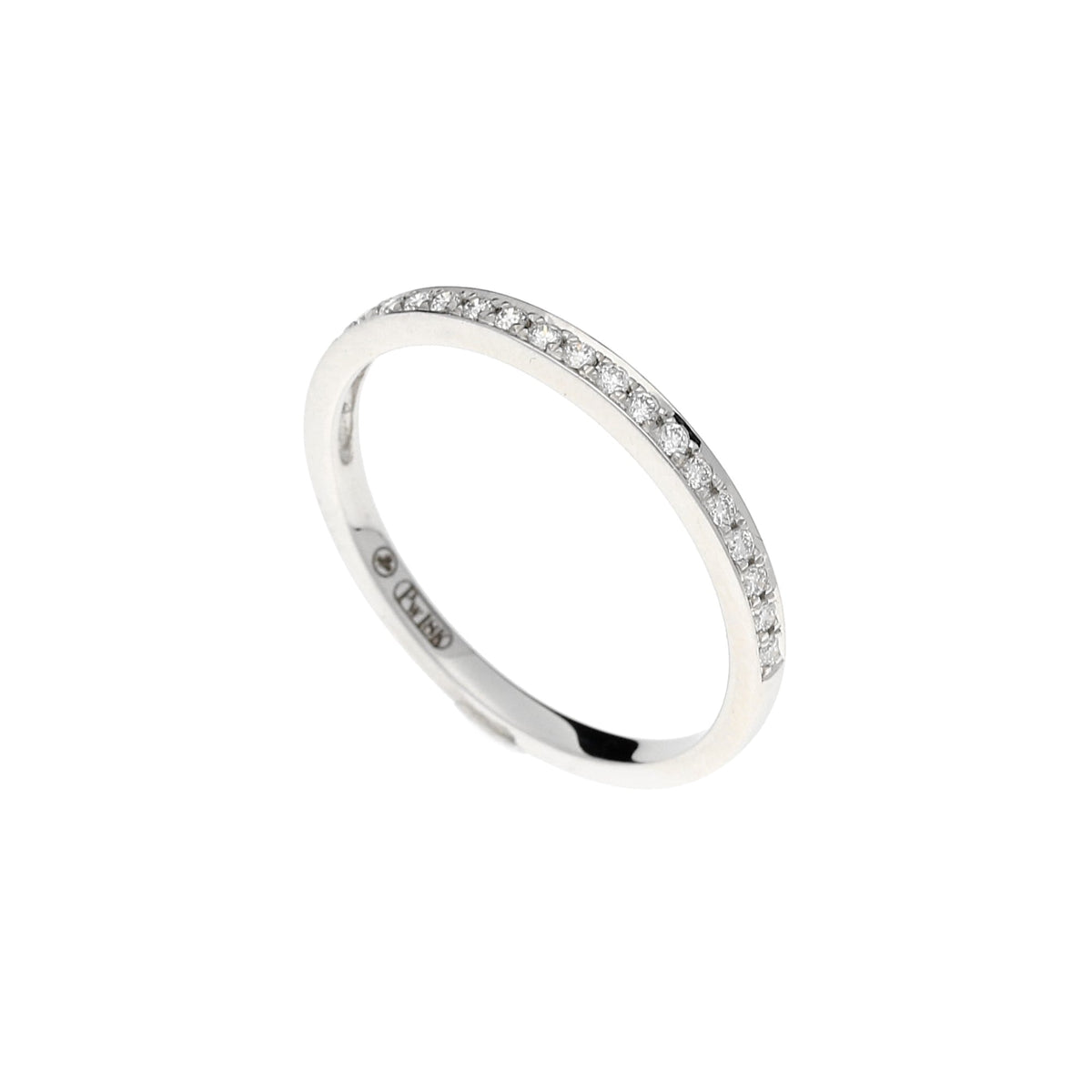 18ct White Canadian Gold Half Eternity Ring - 0.15ct