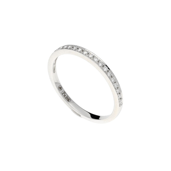 18ct White Canadian Gold Half Eternity Ring - 0.15ct
