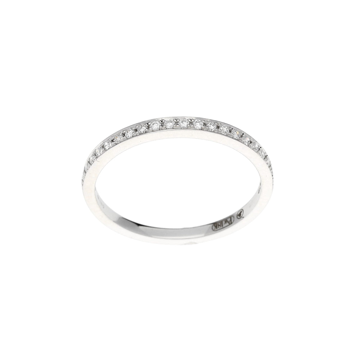 18ct White Canadian Gold Half Eternity Ring - 0.15ct