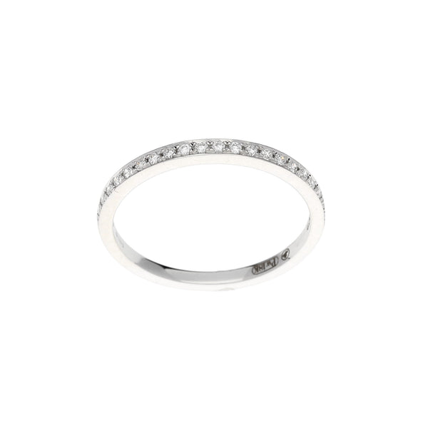 18ct White Canadian Gold Half Eternity Ring - 0.15ct