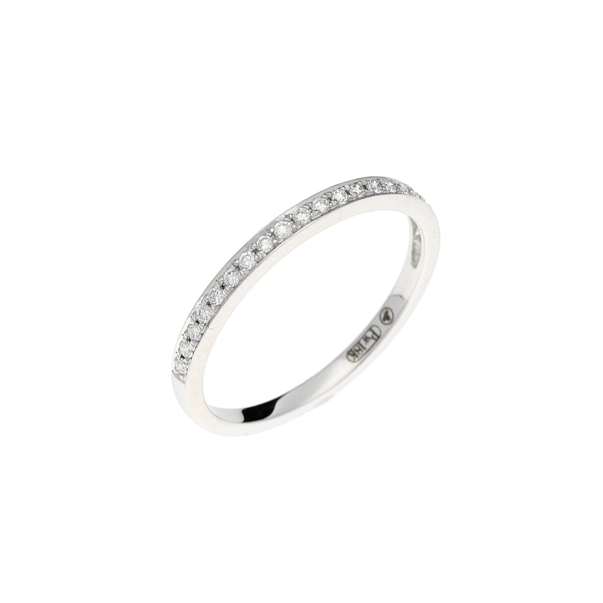 18ct White Canadian Gold Half Eternity Ring - 0.15ct