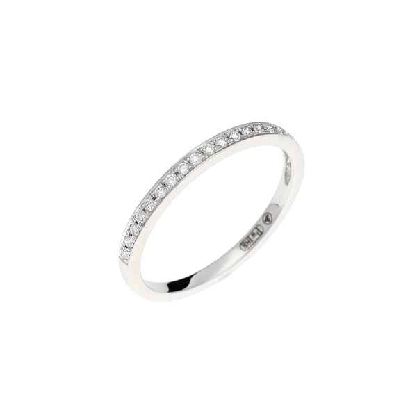 18ct White Canadian Gold Half Eternity Ring - 0.15ct