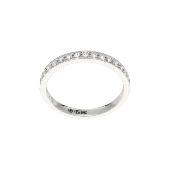 18ct White Canadian Gold Half Eternity Ring - 0.25ct