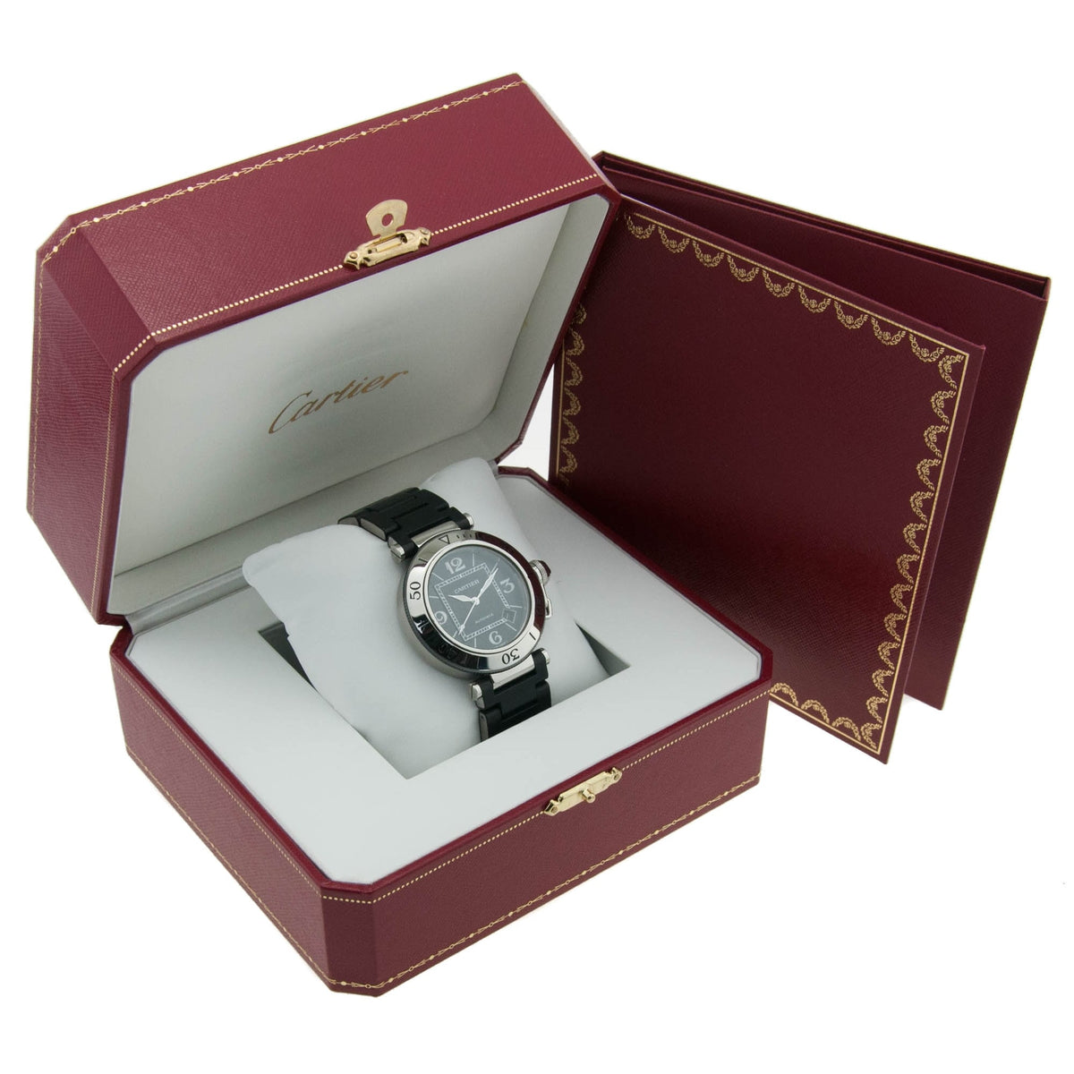 Pasha 2790 Watch - Black Dial - Rubber & Steel Bracelet