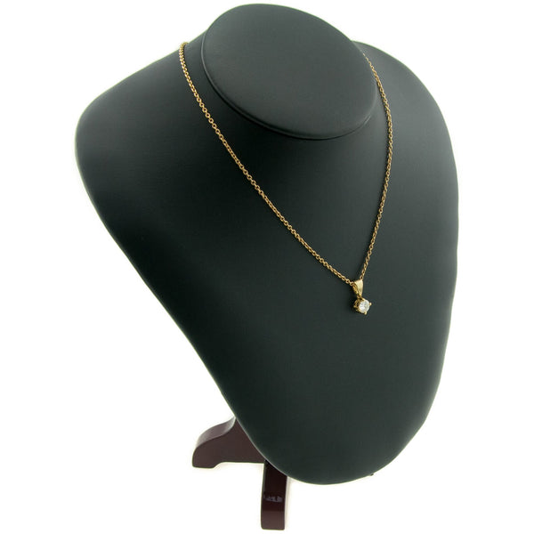 18ct Yellow Gold Diamond Pendant & Chain - 0.72ct