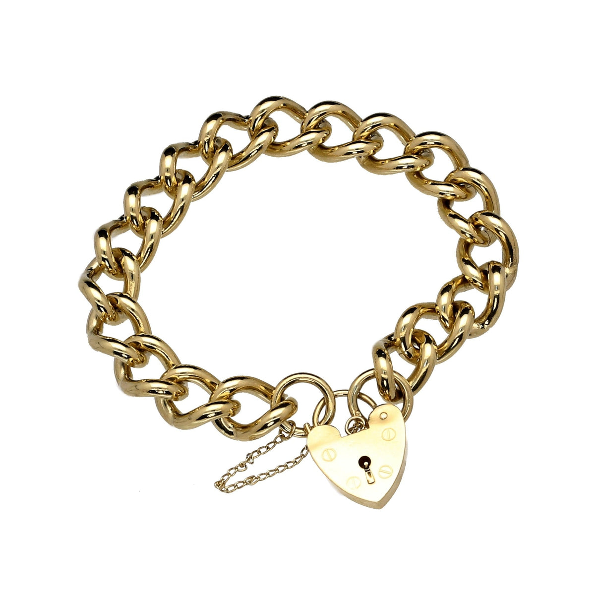 9ct Yellow Gold Heavy  Ladies Charm Bracelet 77.20 grams