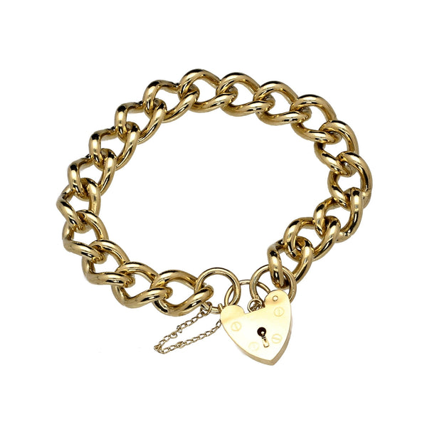 9ct Yellow Gold Heavy  Ladies Charm Bracelet 77.20 grams