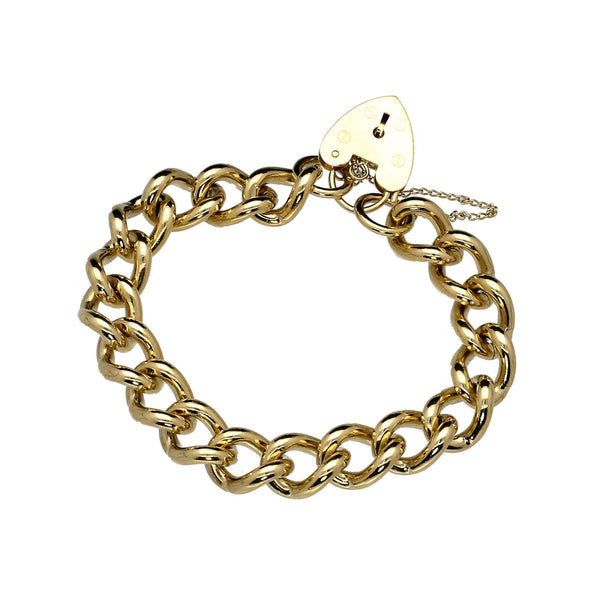 9ct Yellow Gold Heavy  Ladies Charm Bracelet 77.20 grams