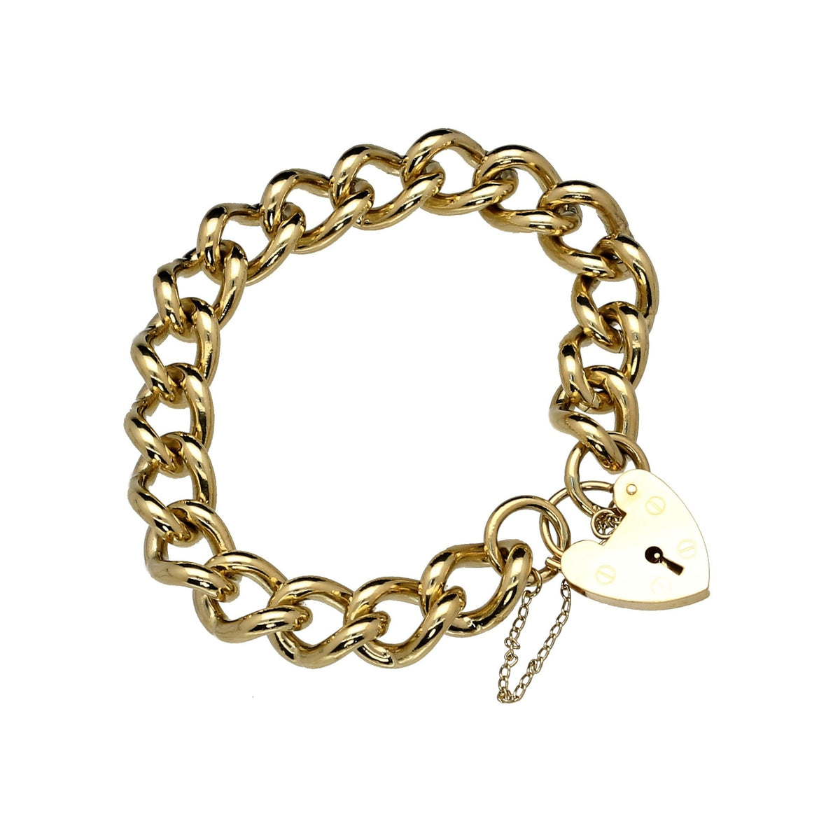 9ct Yellow Gold Heavy  Ladies Charm Bracelet 77.20 grams