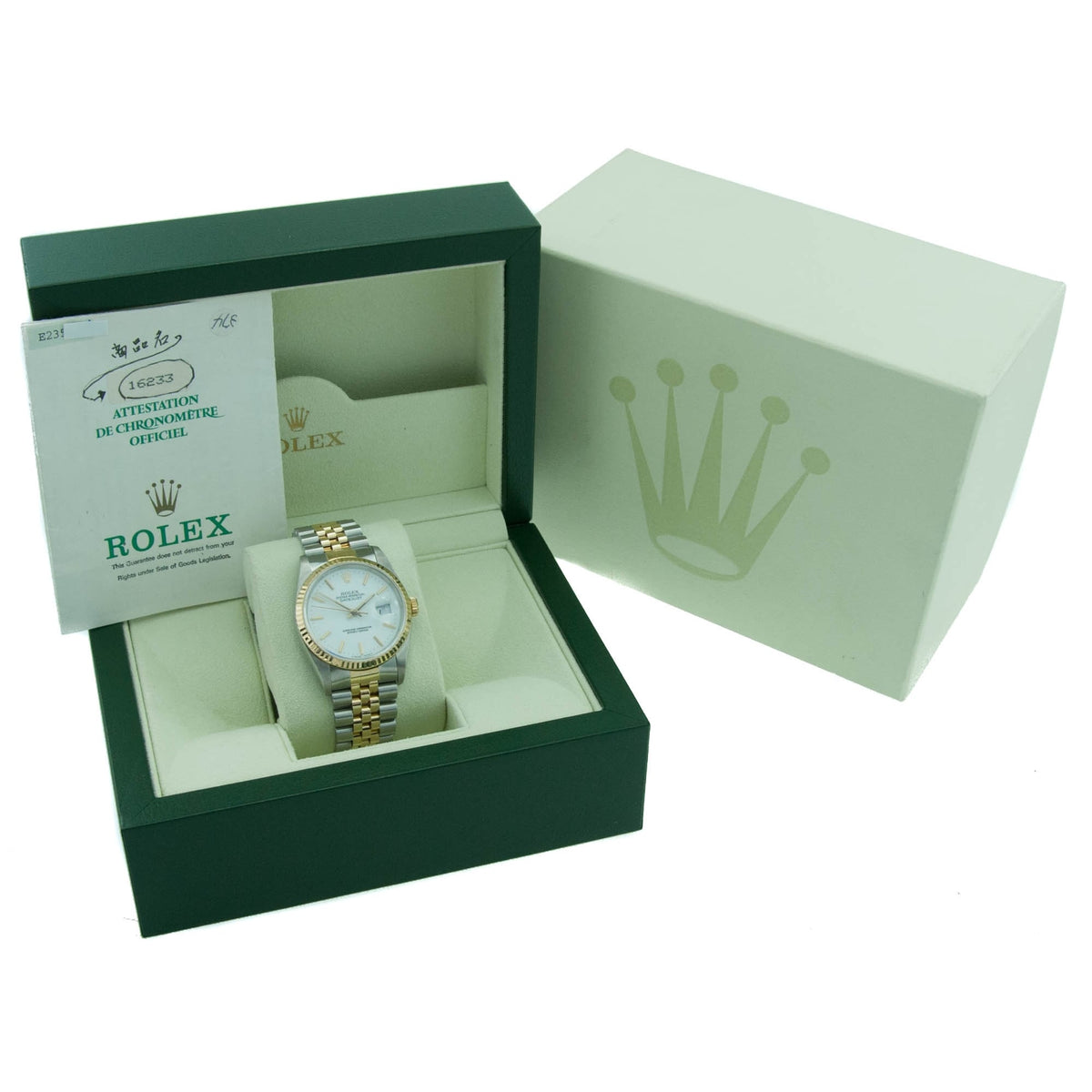 Datejust 16233 - Gents Watch - White Dial - 1991