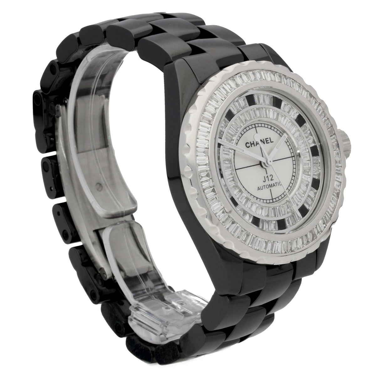 Chanel J12 diamond set watch