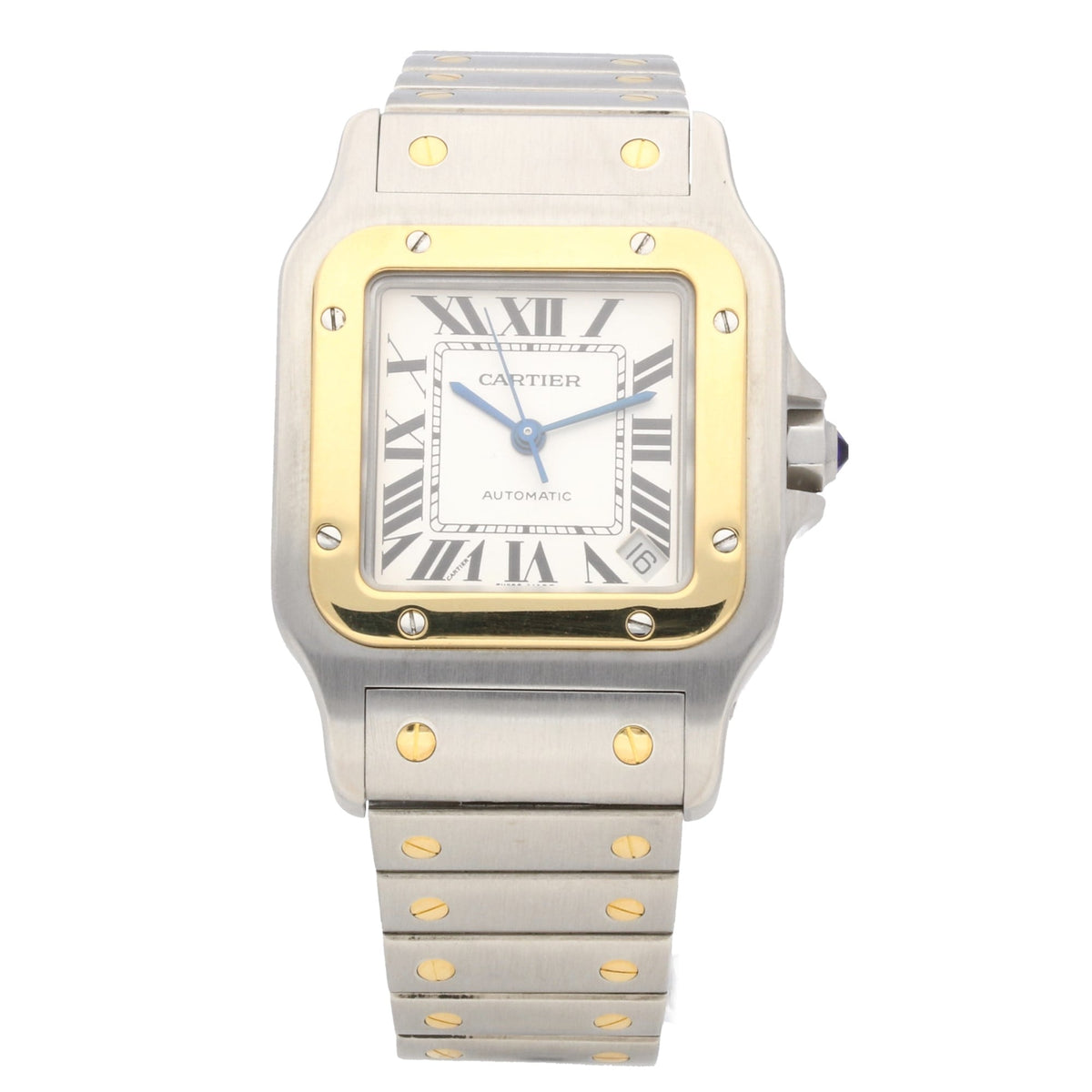 Santos W20099C4 -Steel & Gold - Silver Roman Dial