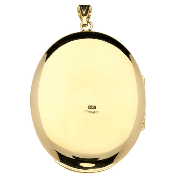 9ct Yellow Gold Heavy Large Flower Locket