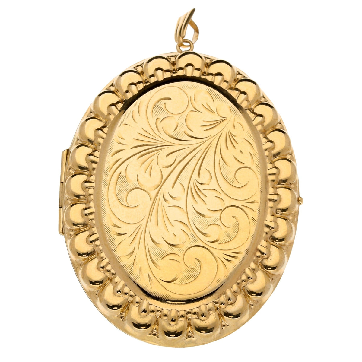 Large 9ct Yellow Gold Oval Locket
