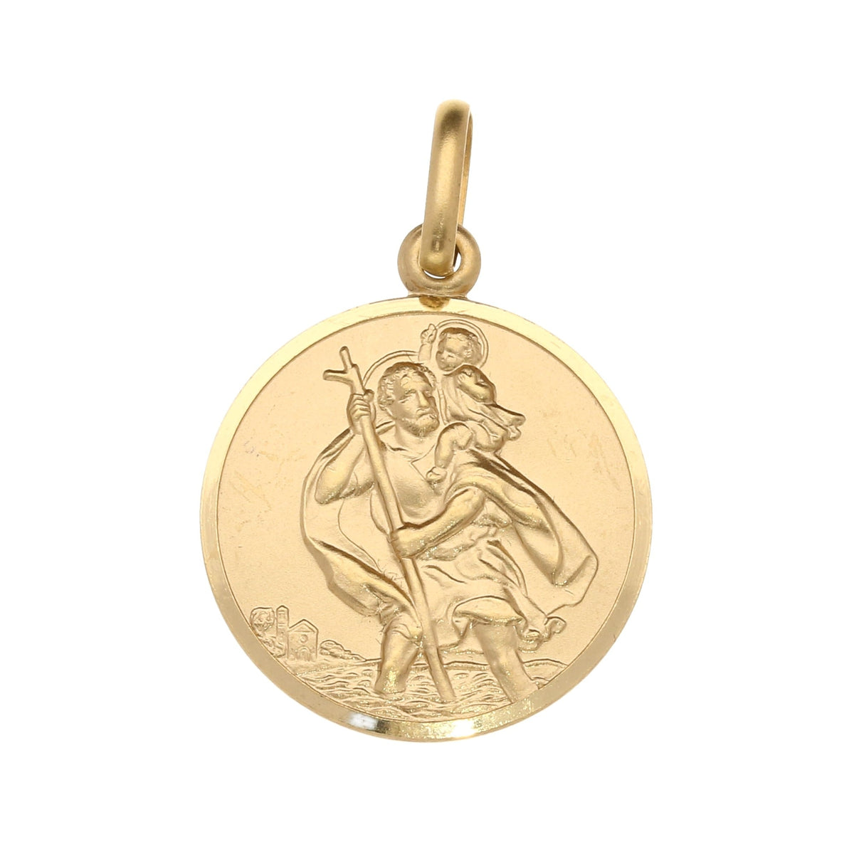 9ct Yellow Gold Medium-Sized St Christopher Pendant - 5.40g