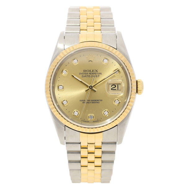 Datejust 16233 - Gents Secondhand Watch - Diamond Dial