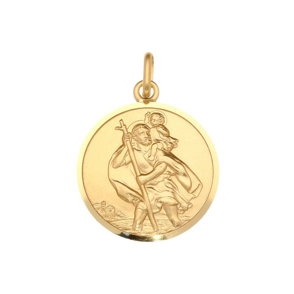 9ct Yellow Gold Medium-Sized St Christopher Pendant - 3.50g